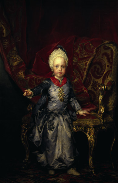 Emperor Franz II as a child van Anton Raffael Mengs