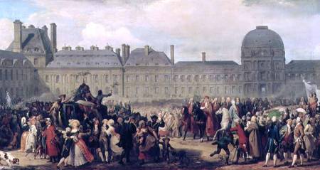 The Announcement of the signing of the Treaty of Versailles in 1783 van Anton van Ysendyck