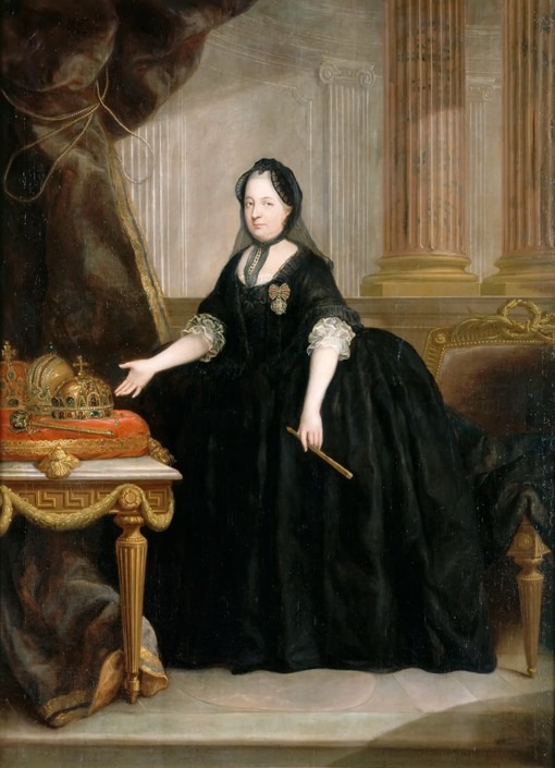Portrait of Empress Maria Theresia of Austria (1717-1780) van Anton von Maron