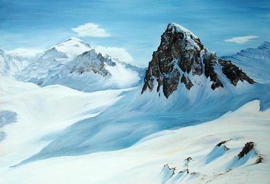 Alpine Shadows, 2000 (oil on canvas)  van Antonia  Myatt