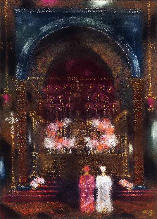 Corpus Domini (Altar von San Marco, Venedig) van Antonio Augusto Giacometti