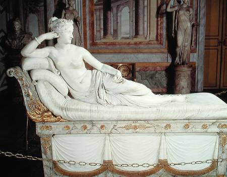 Paulina Bonaparte (1780-1825) as Venus Triumphant van Antonio Canova