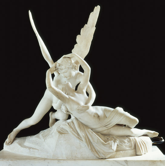 Psyche Revived by the Kiss of Love van Antonio Canova