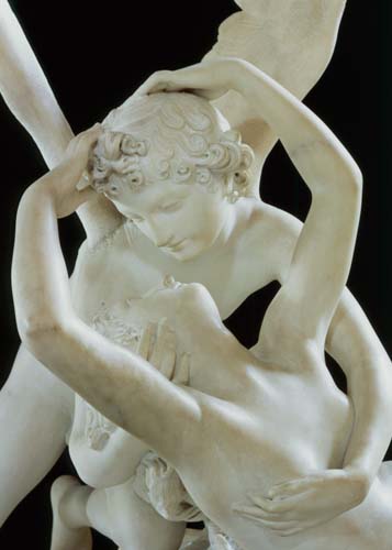 Psyche Revived by the Kiss of Love  (detail of 123192) van Antonio Canova