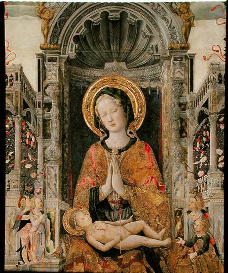 Virgin adoring the Child  (detail of 60664) van Antonio da Negroponte