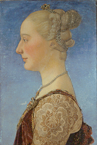 Bildnis einer Frau van Antonio del Pollaiuolo