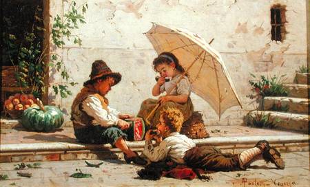 Venetian Children van Antonio Ermolao Paoletti