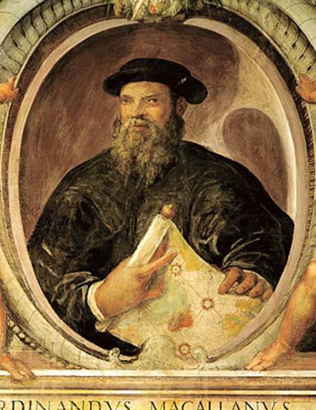Ferdinand Magellan (c.1480-1521) from the 'Sala del Mappamondo' (Hall of the World Maps) van Antonio Giovanni de Varese