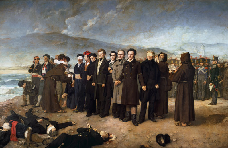 Die Hinrichtung Torrijus und seiner Gefolgsleute van Antonio Gisbert