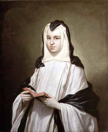 Portrait of a nun van Antonio Gonzalez Ruiz