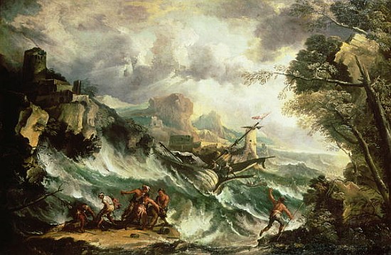 Seascape with Shipwreck, c.1700-07 (also see 123093) van Antonio Marini