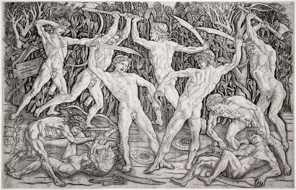 The Battle of the Ten Nudes van Antonio Pollaiolo