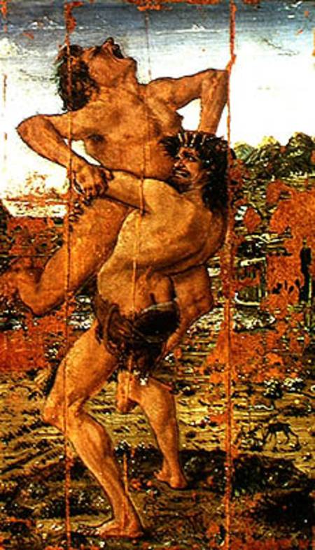 Hercules and Antaeus van Antonio Pollaiolo