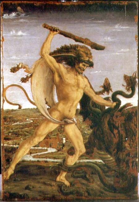Hercules and the Hydra van Antonio Pollaiolo