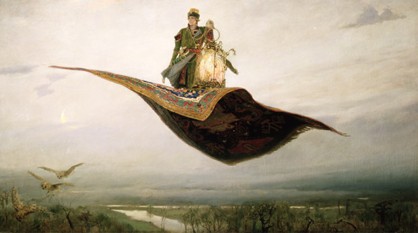 The Magic Carpet van Apollinari Mikhailovich Vasnetsov