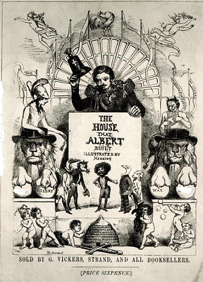Titlepage from ''The House that Albert Built'',1880 (b/w photo van Archibald Henning