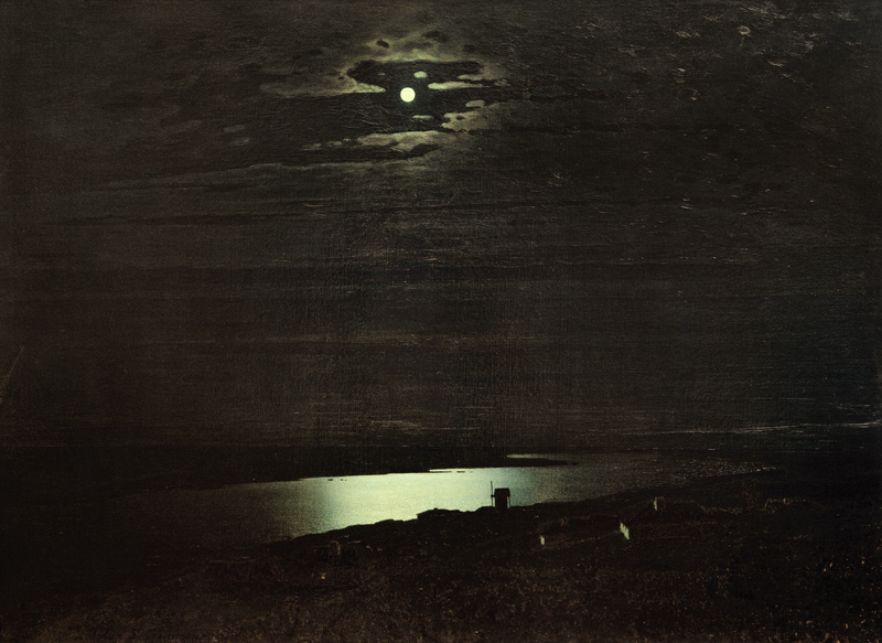 Mondnacht am Dnjepr van Archip Iwanowitsch Kuindschi