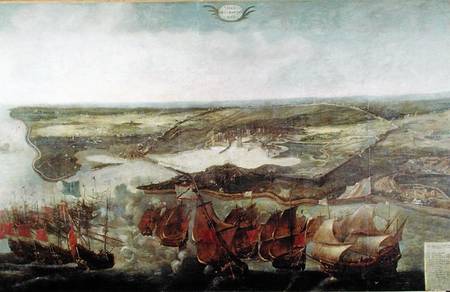 The Siege of La Rochelle in 1628 van Arentsz van der Cabel