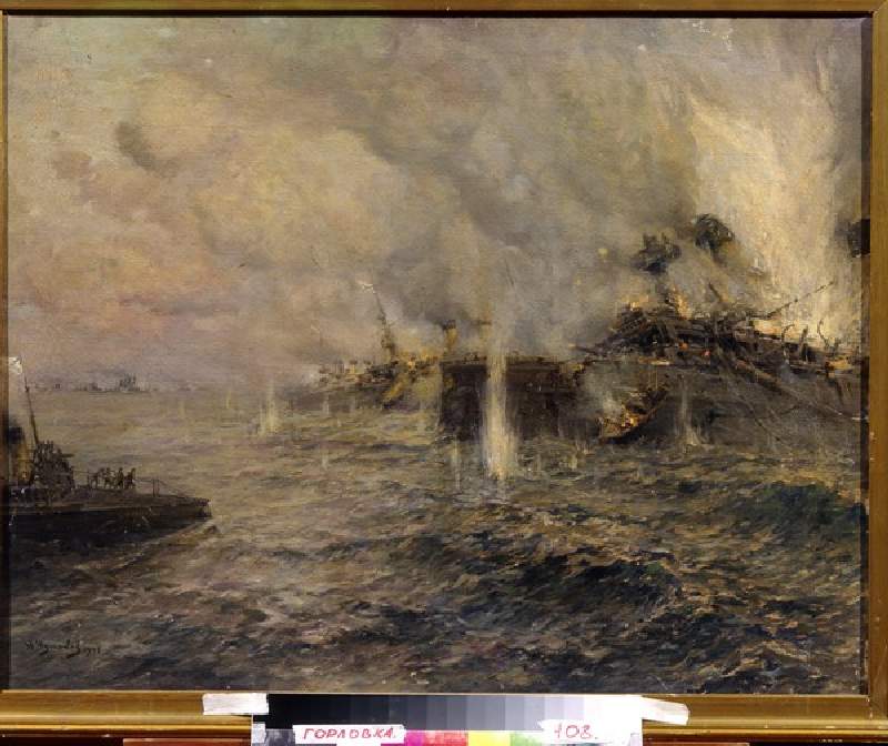 The Battle of Tsushima on May 27, 1905 van Arkadi Afanasyevich Chumakov