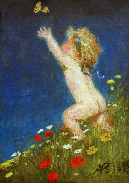 Nude Child van Arnold Böcklin