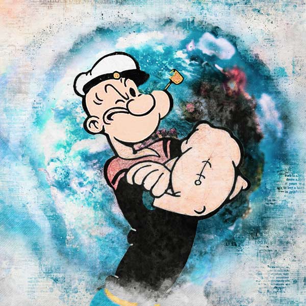 Popeye peinture fin van Benny Arte