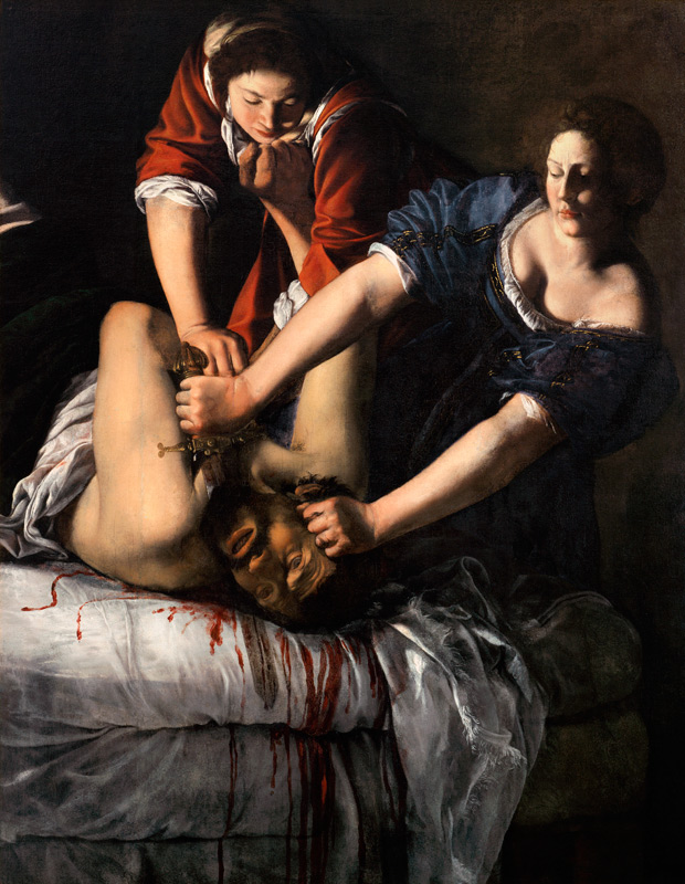 Judith and Holofernes (panel) van Artemisia Gentileschi