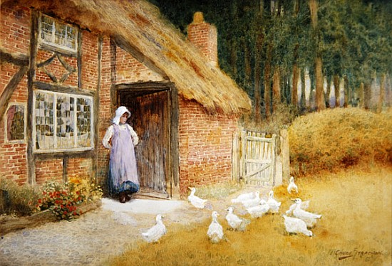 The Goose Girl van Arthur Claude Strachan