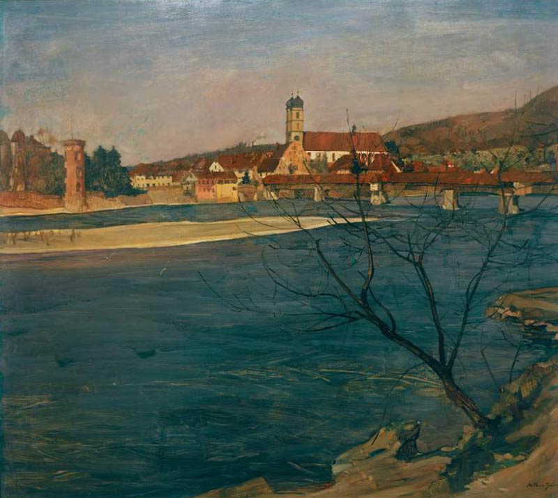 Rhine at Säckingen van Arthur Grimm