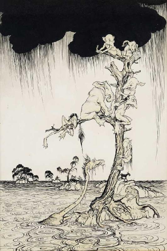 Die Flut ('The Animals You Know Are Not As They Are Now'). van Arthur Rackham