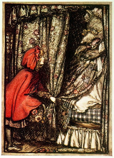 Little Red Riding Hood van Arthur Rackham