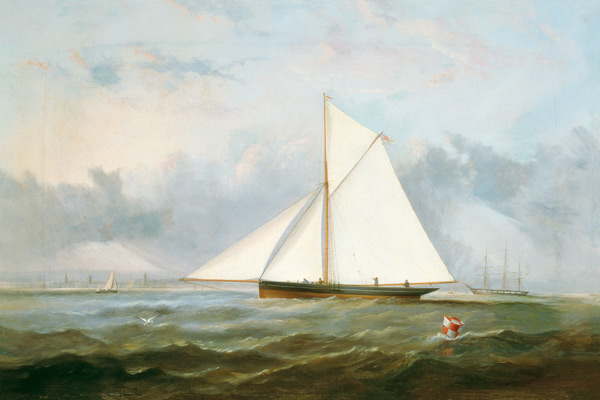 A Cutter Yacht off Ryde van Arthur Wellington Fowles