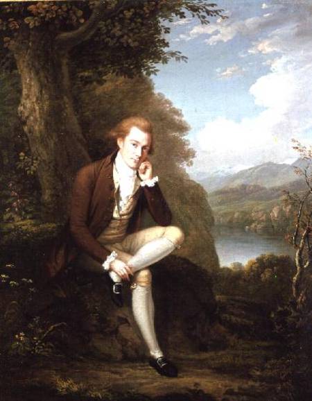 Portrait of a man in brown van Arthur William Devis