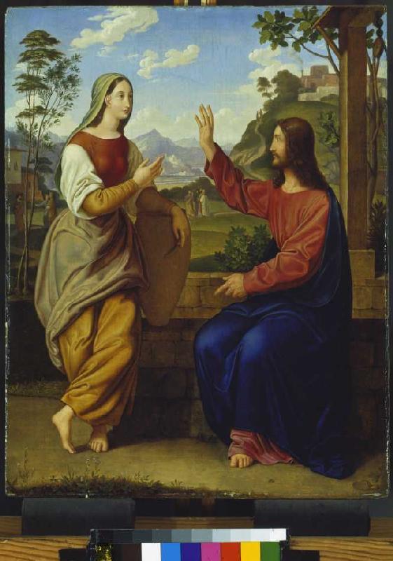 Christus und die Samariterin am Brunnen van Ary Scheffer