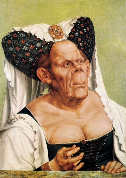 A Grotesque Old Woman, possibly Princess Margaret of Tyrol, c.1525-30 van (attr. to) Quentin Massys