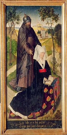 Guillemette de Montagu with Saint Guillaume, 1460-66 (painted panel) van (attr. to) Rogier van der Weyden