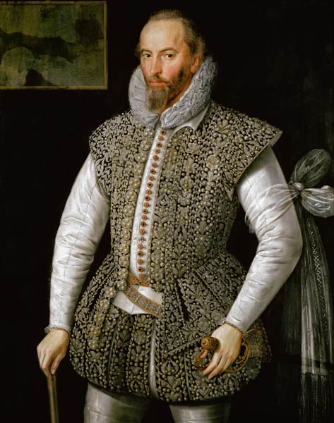 Portrait of Sir Walter Raleigh van (attr. to) William Segar