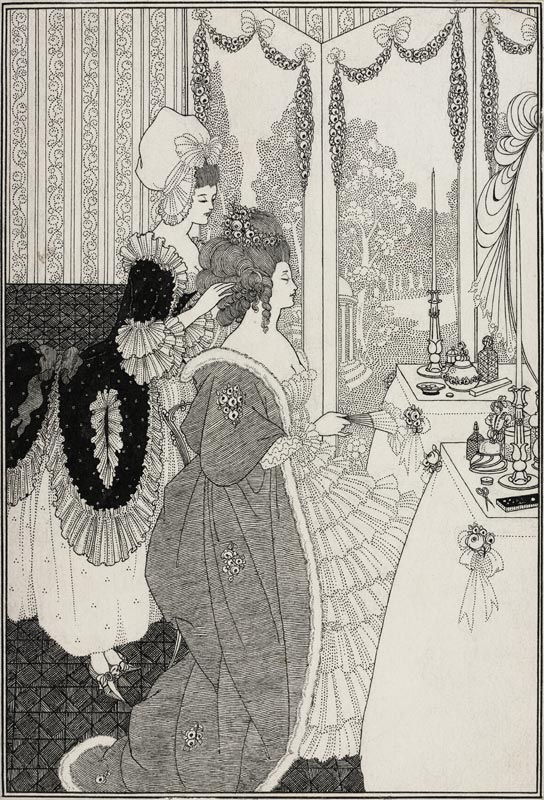 The Toilet (Illustration for "The Rape of the Lock" by Alexander Pope) van Aubrey Vincent Beardsley