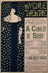 Plakat für die Komödie A Comedy of Sighs van Aubrey Vincent Beardsley