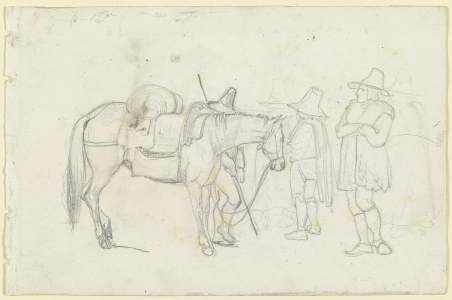 Pferd mit Pferdetreibern van August Lucas