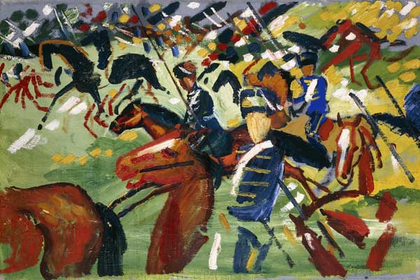 Hussars on a Sortie van August Macke