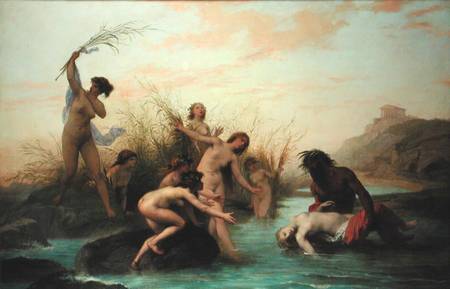 A River God Rescuing a Naiad van Auguste Barthelemy Glaize