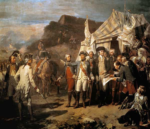 Siege of Yorktown, 17th October 1781 van Auguste Couder