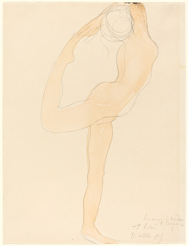 Dansende figuur van Auguste Rodin