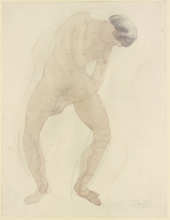 Stehender weiblicher Akt van Auguste Rodin