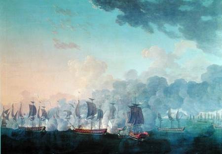 The Battle of Louisbourg on the 21st July 1781 van Auguste Rossel De Cercy