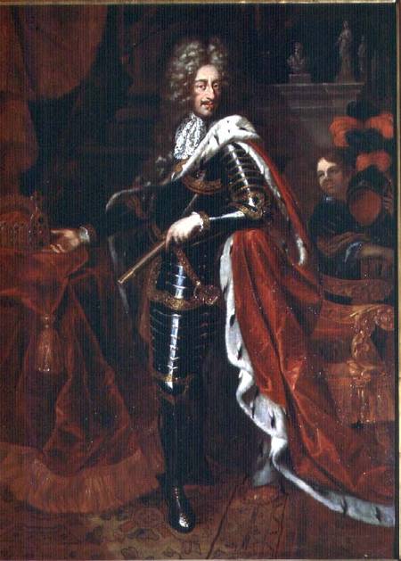 Portrait of Leopold I Holy Roman Emperor (1640-1705) van Austrian School