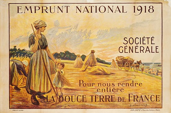 Poster for the Loan for National Defence from the Societe Generale van B. Chavannaz