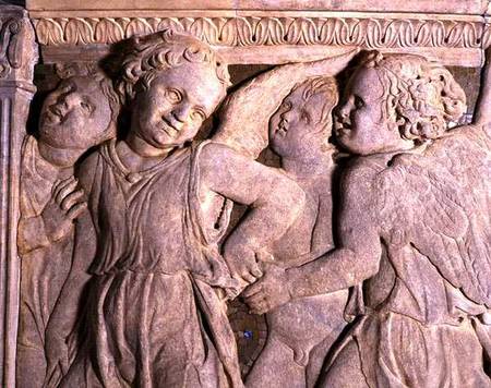 Detail from post-restoration panel No.I from the exterior pulpit of Prato Cathedral van B. di B. di