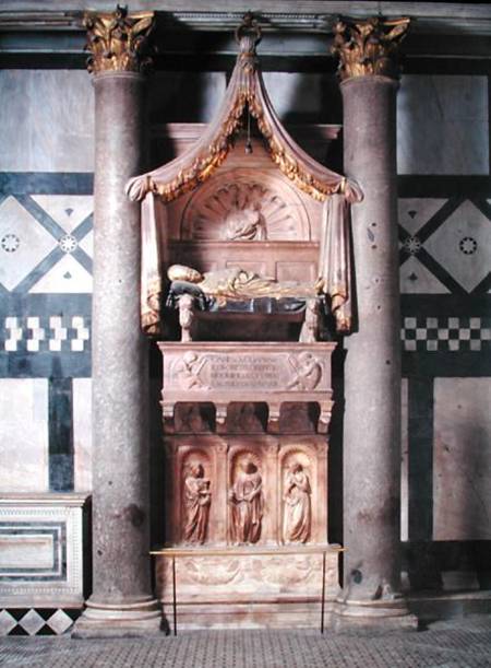 View of the tomb of Pope John XXIII (c.1370-1419) van B. di B. di