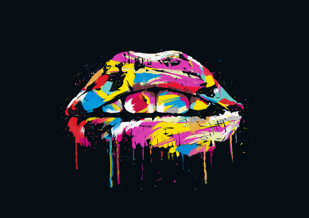 Colorful lips van Balazs Solti